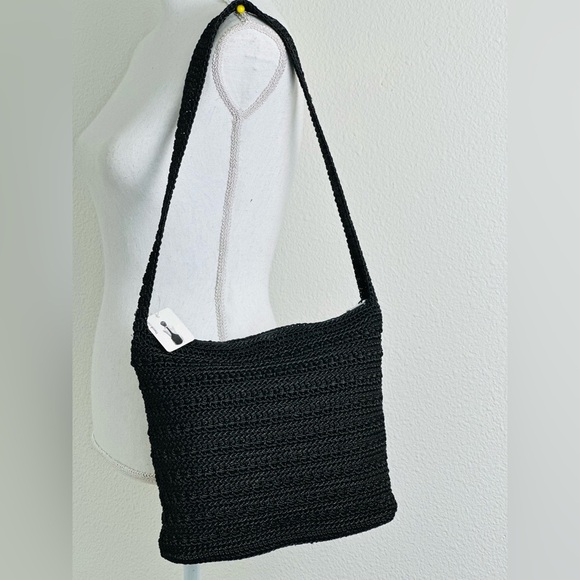 The Sak Black Crochet Shoulder Bag - Picture 8 of 12